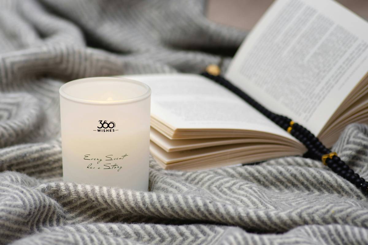 Wellness candles asda displayed beside lab test report showing volatile organic compound levels